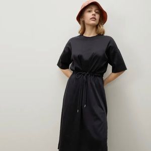 Everlane Black Tie Front Dress in sz Medium NWT